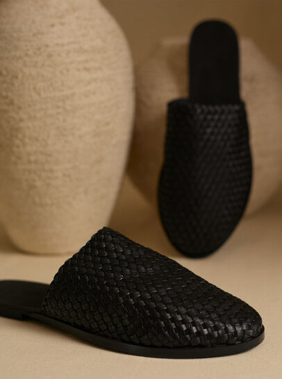 Leather Weaver Mules