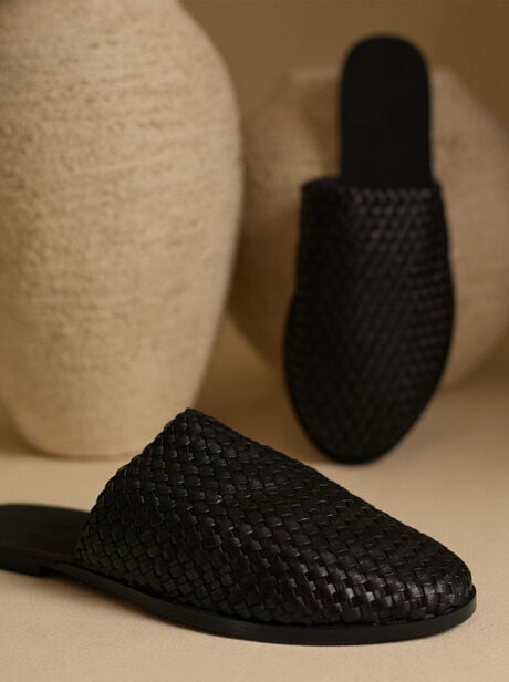 Leather Weaver Mules