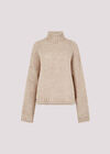 Oversized Chunky Knit Jumper, Stone, large