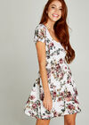 Floral  Skater Dress, Cream, large
