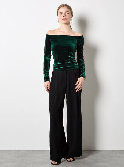 Bardot Velvet Top