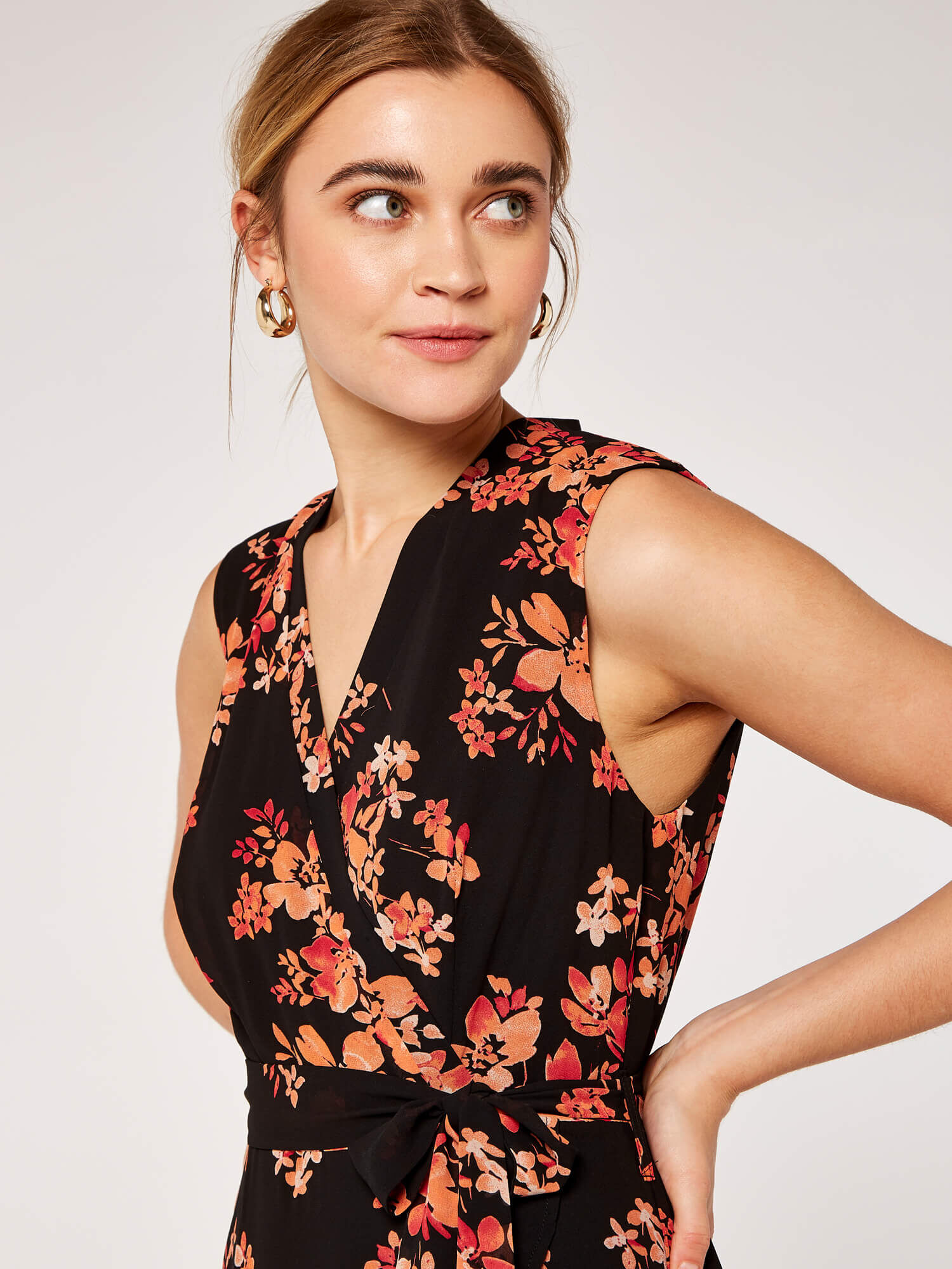 Apricot store wrap dress