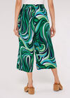 Swirl Print Culotte, Green, large