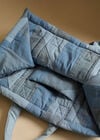 Cotton Denim Patchwork Tote Bag, Blue, large