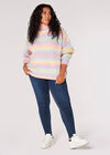 Curve Oversized Pastel Ombre Jumper, Pink, large