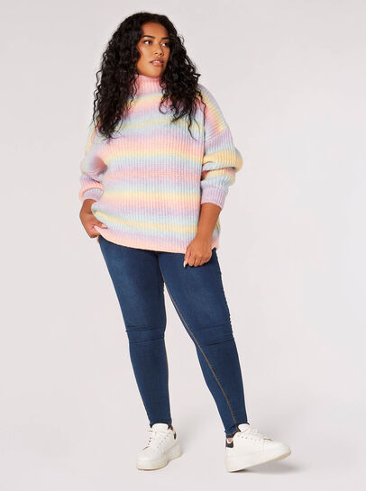 Curve Oversized Pastel Ombre Jumper