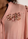 Floral Paisley Embroidered Blouse, Pink, large