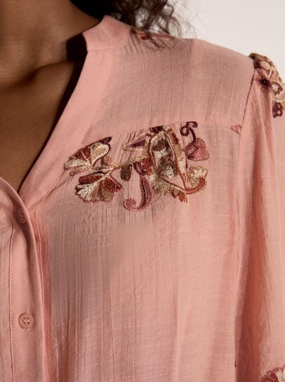 Floral Paisley Embroidered Blouse