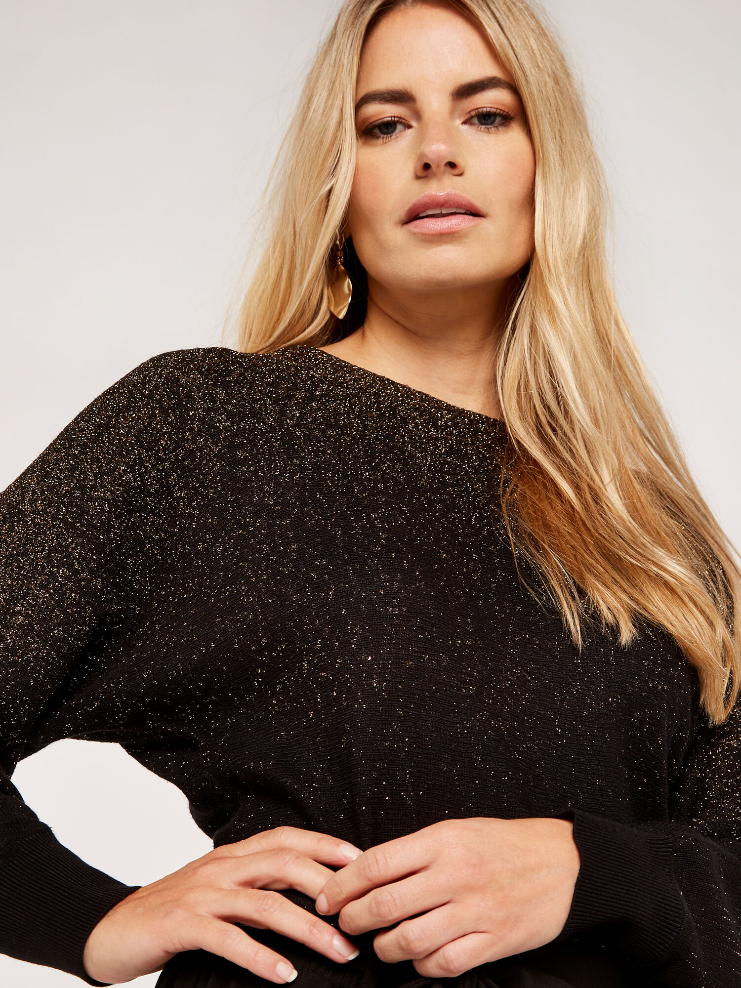 Black lurex jumper deals