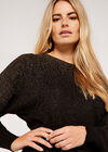 Lurex Ombre Batwing Jumper, Black, large