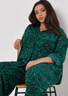 Curve Swirl Print Shirt, Green, large
