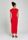 Midi Wrap Dress, Red, large