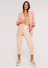 Turn up Sleeve Blazer, Pink, large