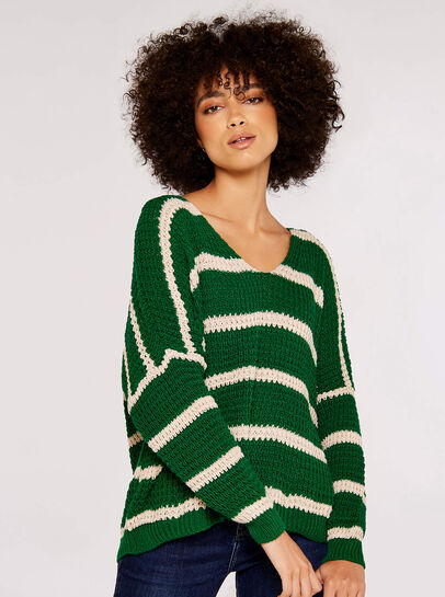 Waffle Knit Stripe Jumper