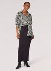 Zebra Swirl Oversized Shirt, Black, large