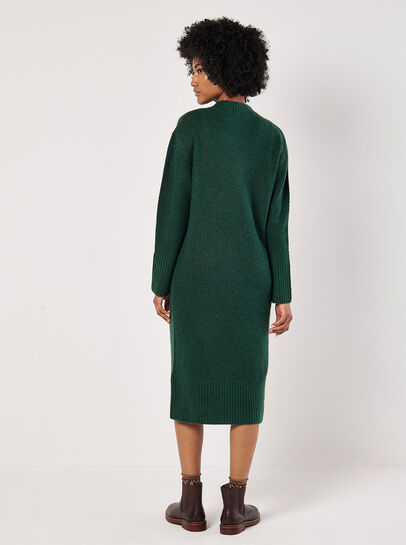 Waffle Knit Midi Dress