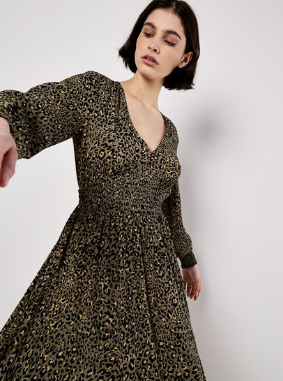 Leopard Hanky Hem Mini Dress