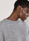 Fluffy Oversized Jumper, Grey, large