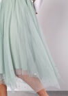 Pearl Embellished Tulle Midi Skirt, Mint, large