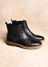 Leather Chelsea Boots, Black, large