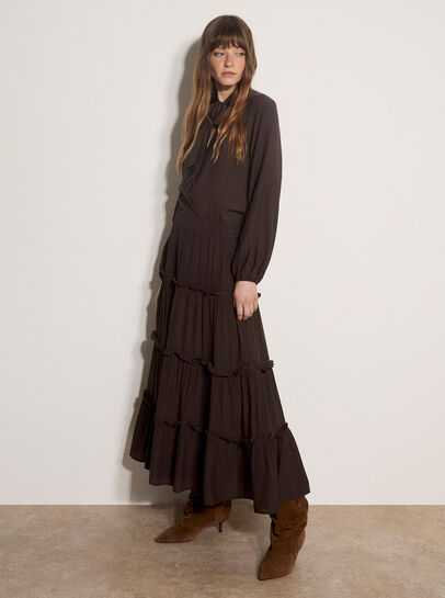 Ruffle Tiered Maxi Skirt