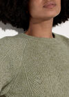 Chevron Pointelle Shimmer Jumper, Mint, large