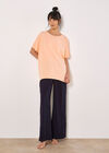 Sparkle Stud Oversized T-Shirt, Peach, large