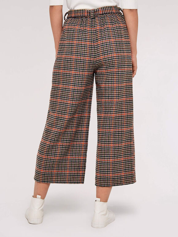 Heritage Warm Check Culottes, Brown, large