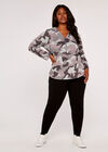 Curve Camo Zip Top, Pink, large