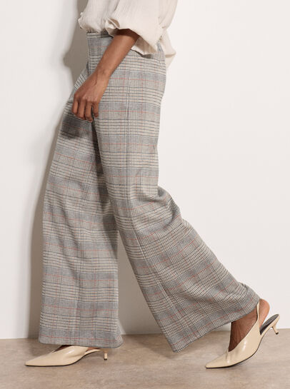 Heritage Check Wide-Leg Trousers