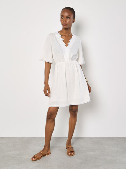 Daisy Lace Front Mini Dress