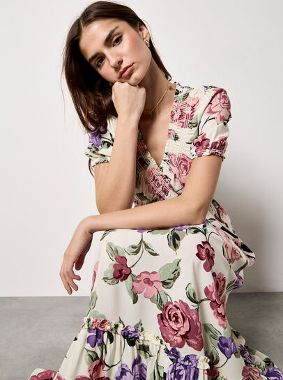 Chloe Floral Wrap Maxi Dress