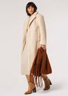 Longline Borg Teddy Coat, Stone, large