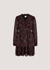 Batik Paisley Mini Dress, Burgundy, large