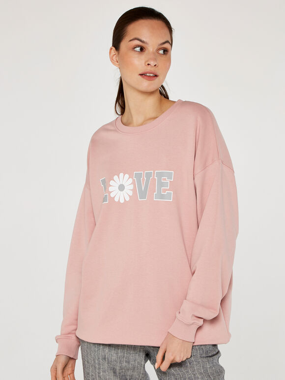 Daisy Love Jumper, Pink, large