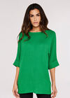 Waffle Knit Top, Green, large