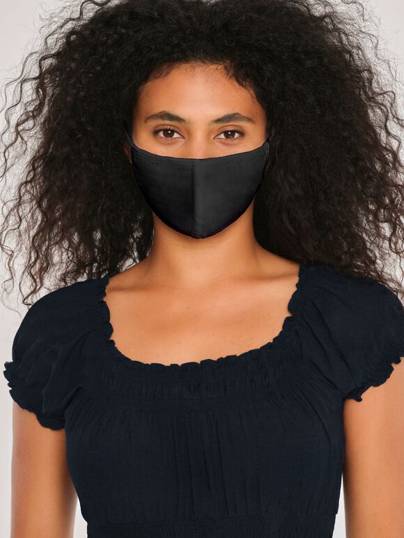 Jersey Plain Mask, Black, large