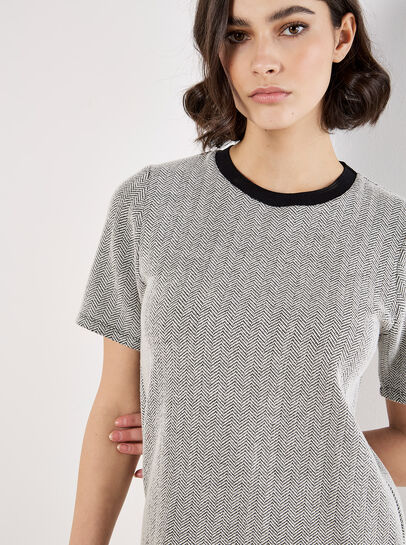 Chevron T-Shirt Mini Dress