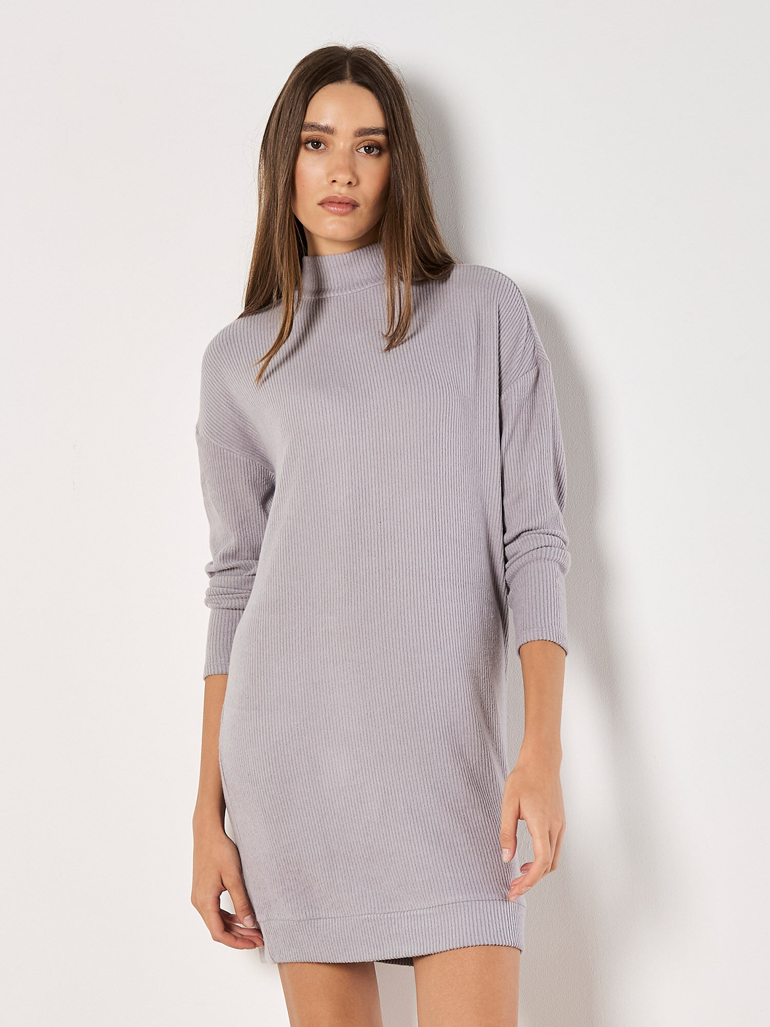 Ribbed Knit Mini Dress | Apricot Clothing