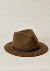 Wool Fedora, Brown, large