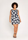 Navy Kaleidoscope Rubber Stamp Shift Dress+, Navy, large