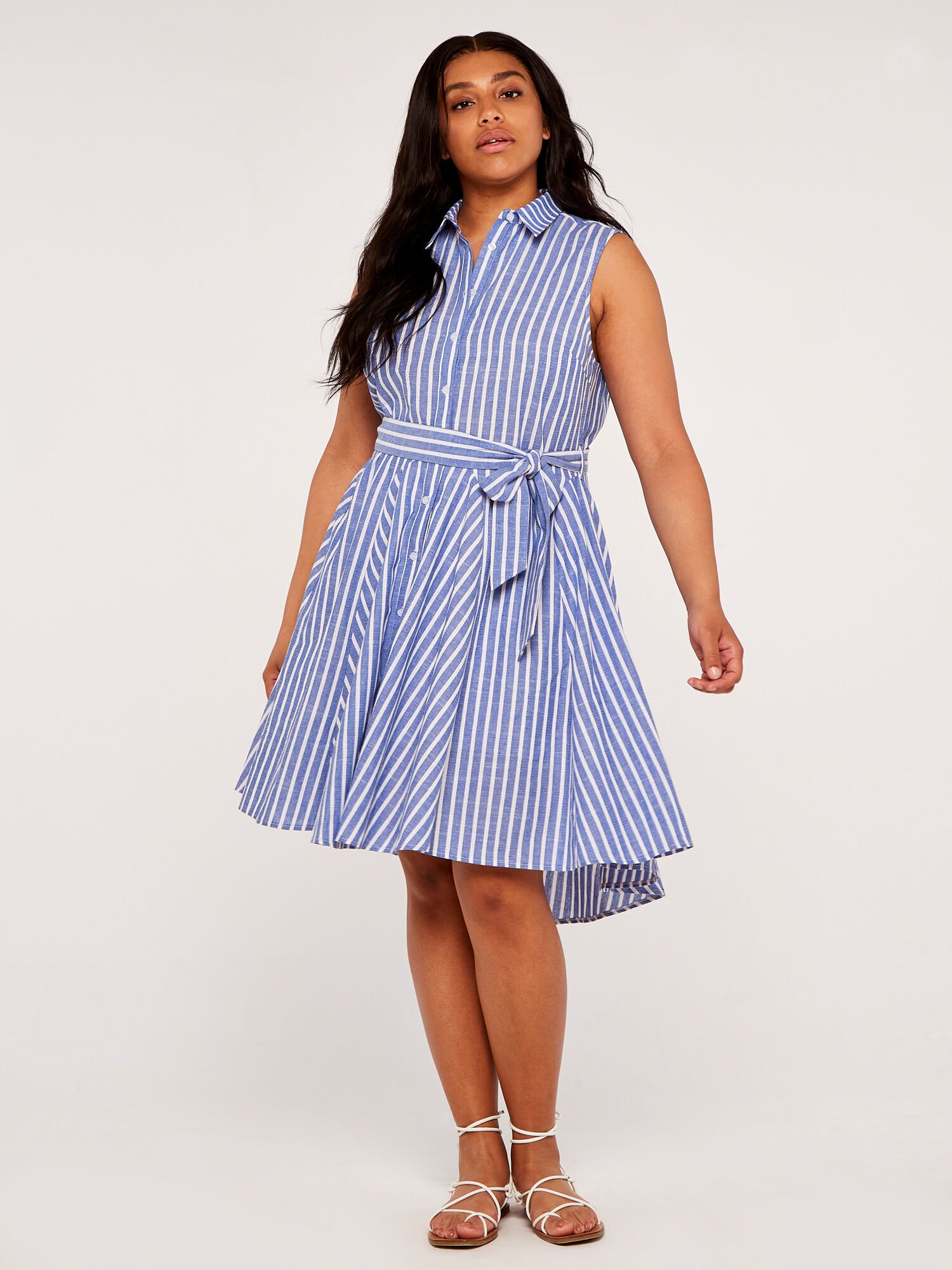 Navy pinstripe best sale dress