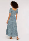 Ditsy Milkmaid Maxi Dress, Cream, large