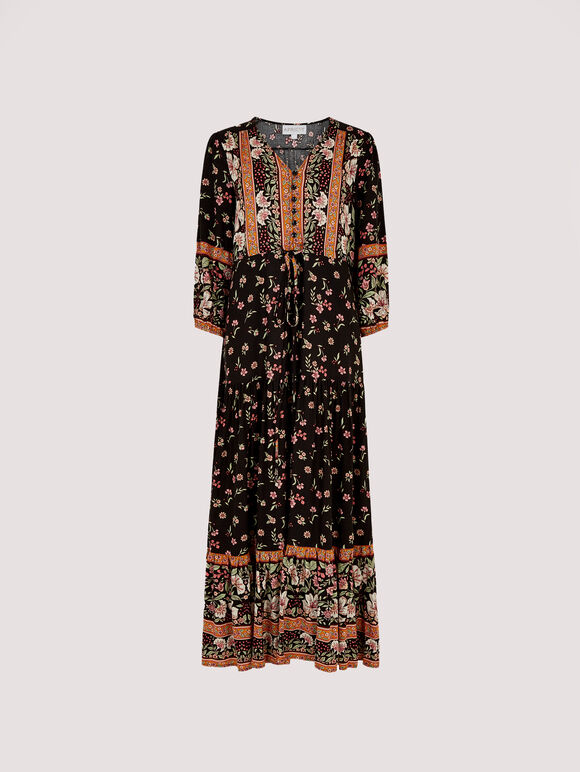 Vintage Blossom Midaxi Dress, Black, large