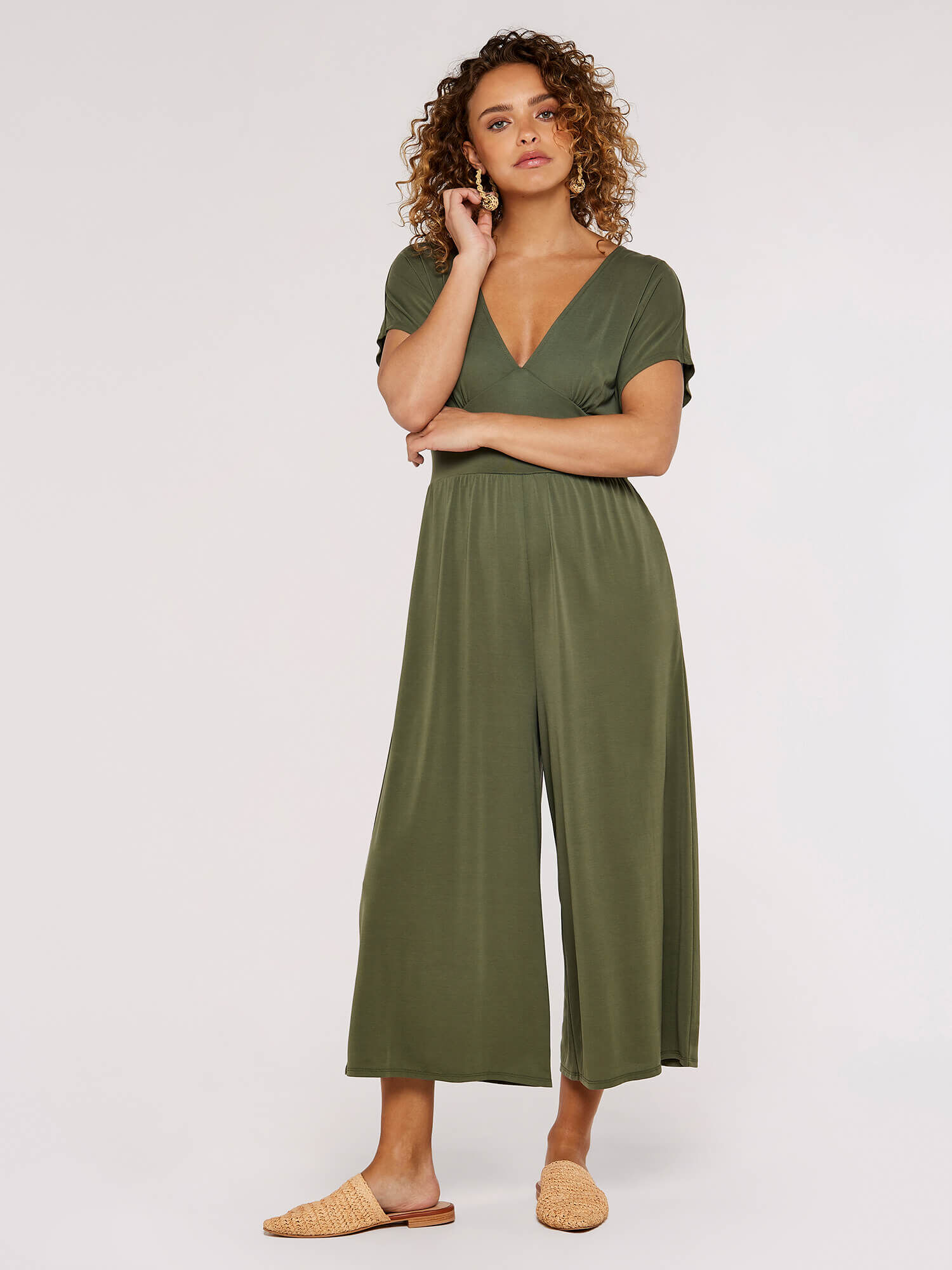 Khaki green jumpsuit 2025
