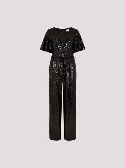 Sequin Wrap Jumpsuit