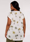 Curve Palm Scene Slub Tee, Mustard, large