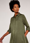  Twill Shirt Dress, Khaki, large