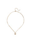 Moon Padlock Ditsy Necklace, Yellow, large