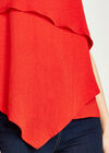 Frilled Sleeveless Top, Red, large
